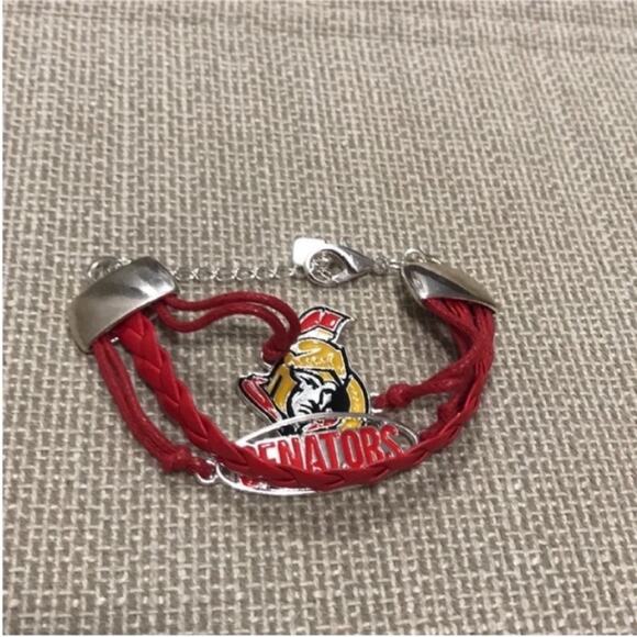 NHL Ottawa Senators Red Braided Bracelet - Picture 4 of 7